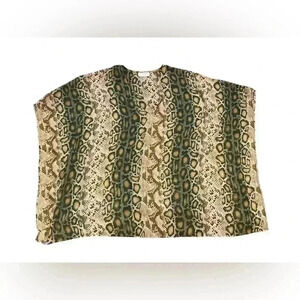 Snake Print Adrienne Oversized Flowy Top Size Medium
